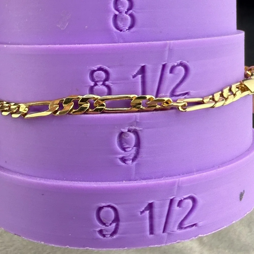 Vintage LifeTime Bracelet Gold Figaro Chain 24KT GL 9